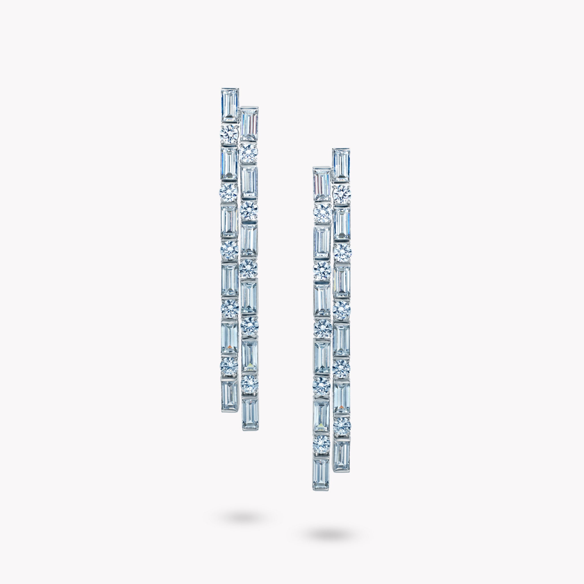 2 Row Linear Drop Earrings