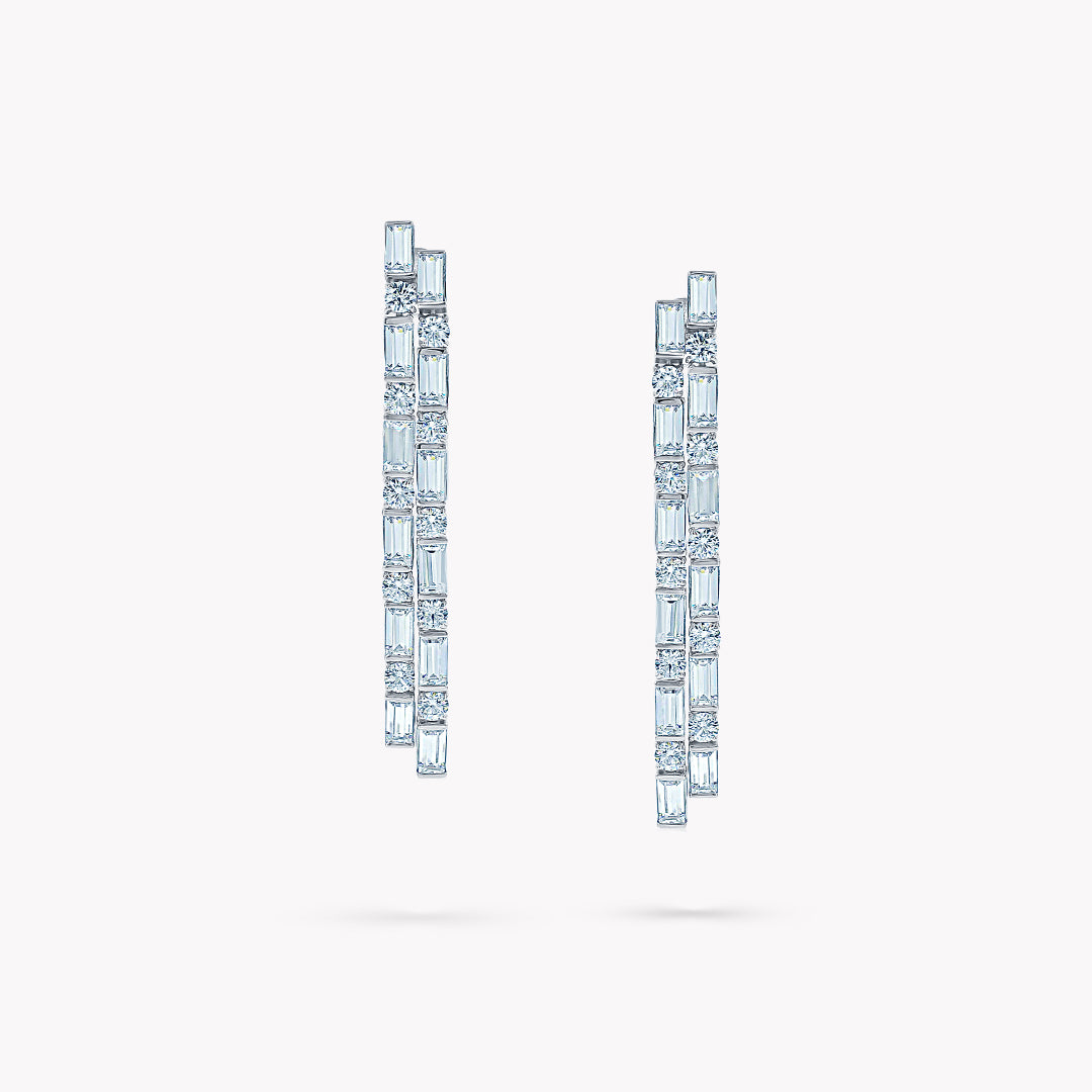2 Row Linear Drop Earrings