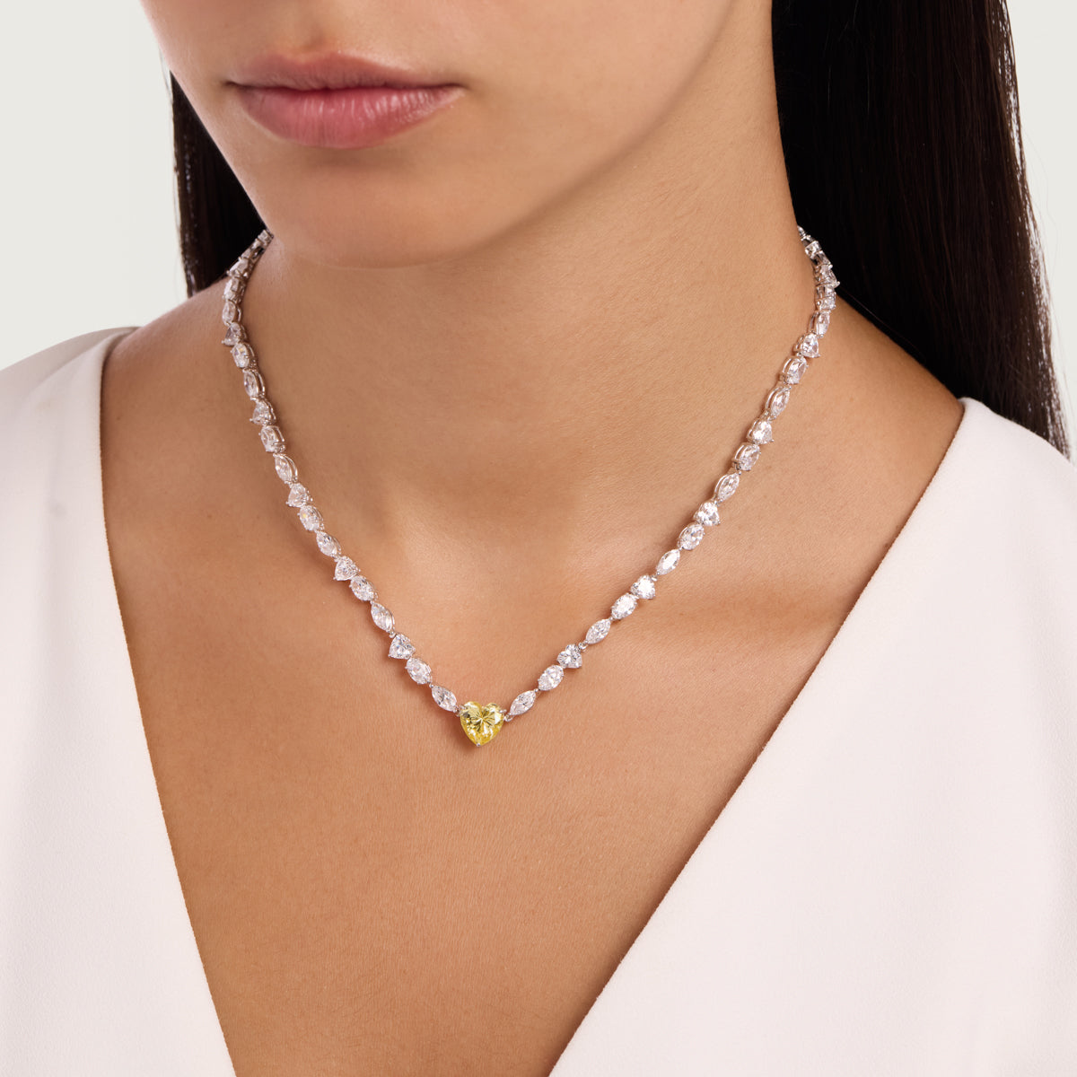 Heart & Marquise Radiance Necklace
