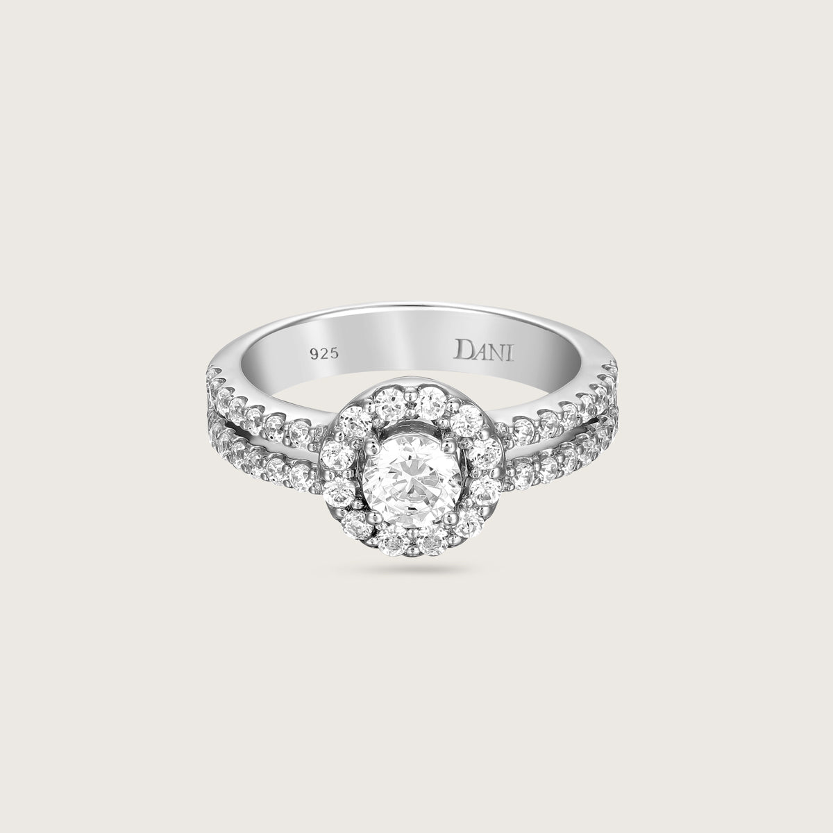 Dual Pave Bridal Ring