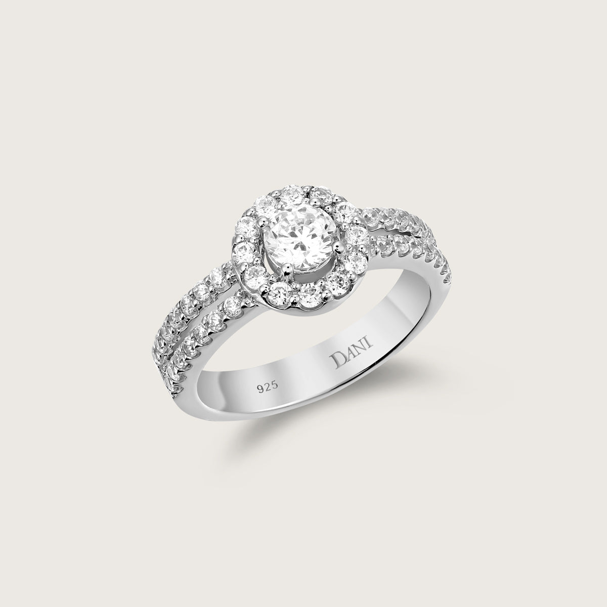 Dual Pave Bridal Ring