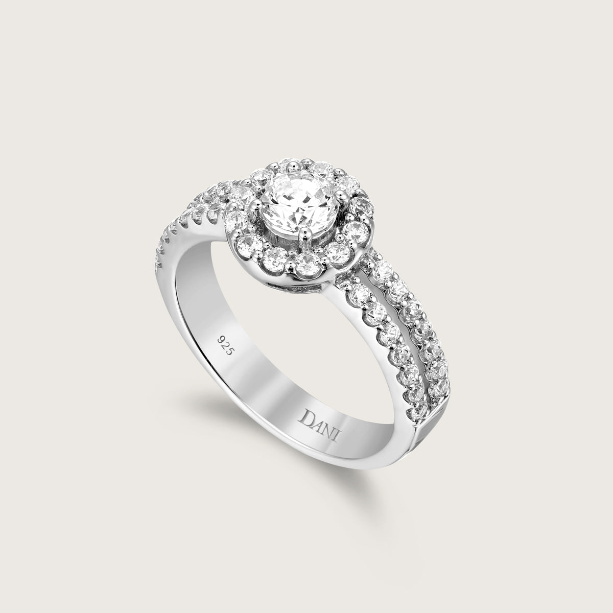 Dual Pave Bridal Ring