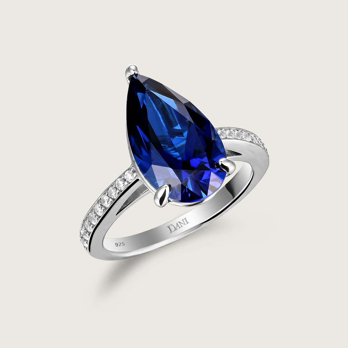 Sapphire Teardrop Ring