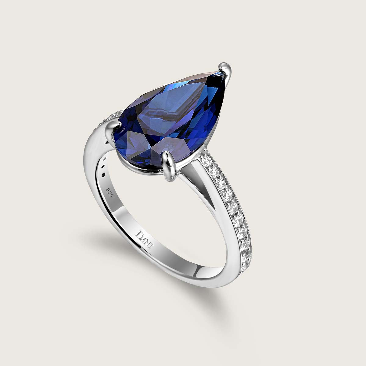 Sapphire Teardrop Ring