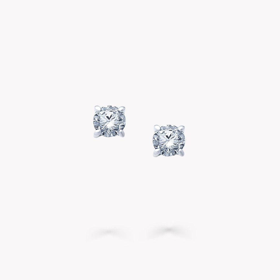 4 Prong Stud Earrings