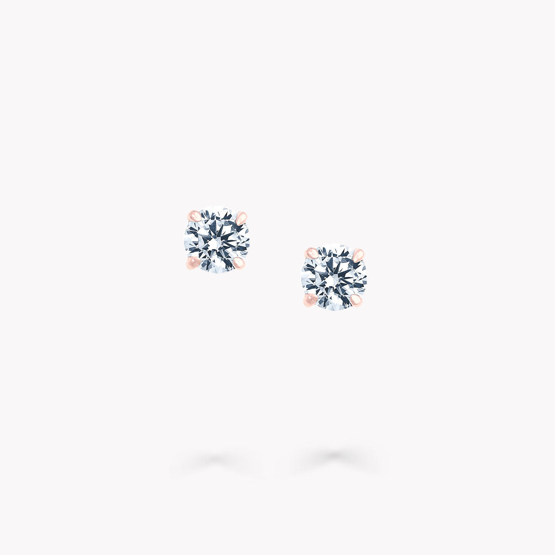 4 Prong Stud Earrings