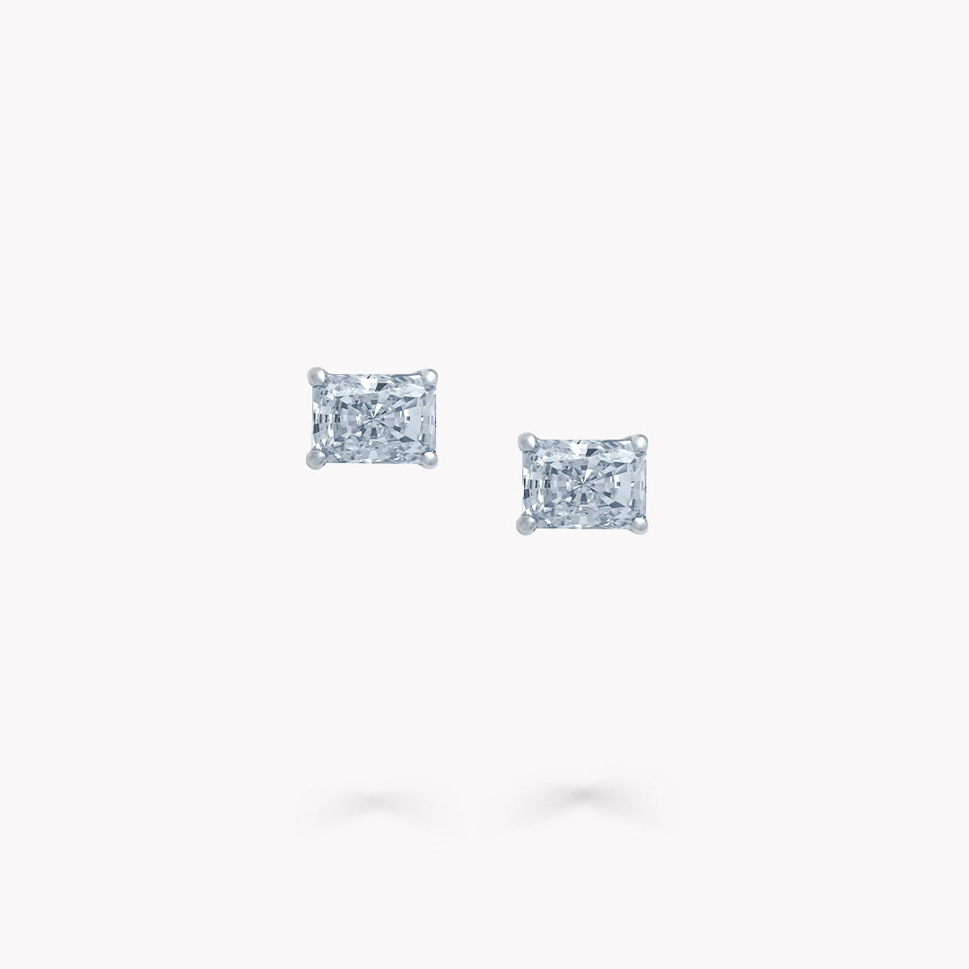 4 Prong Stud Earrings