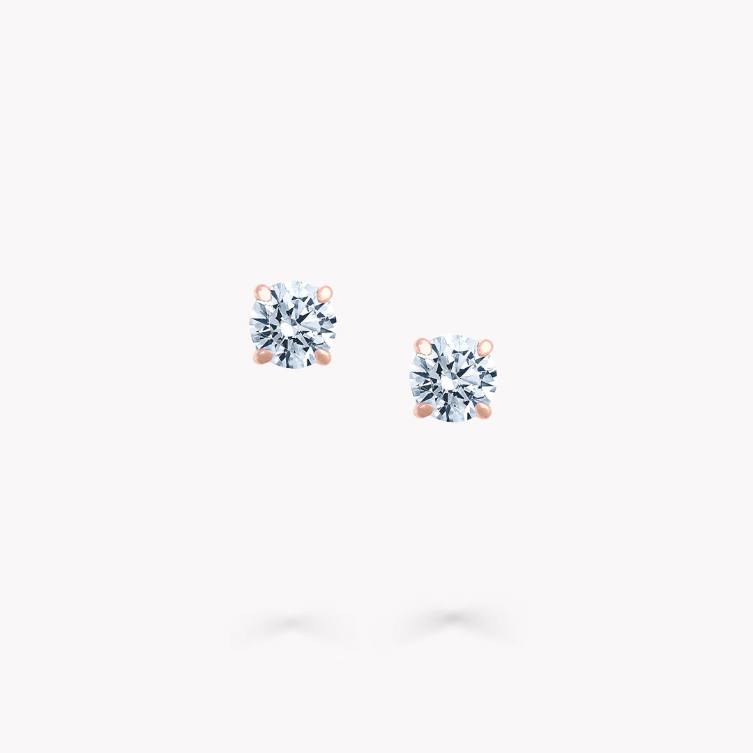 4 Prong Stud Earrings