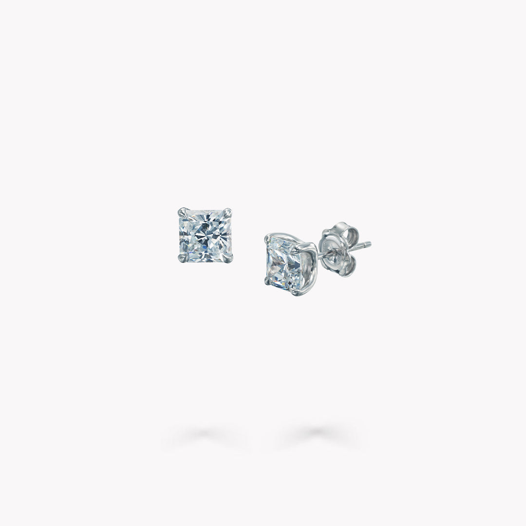 4 Prong Stud Earrings