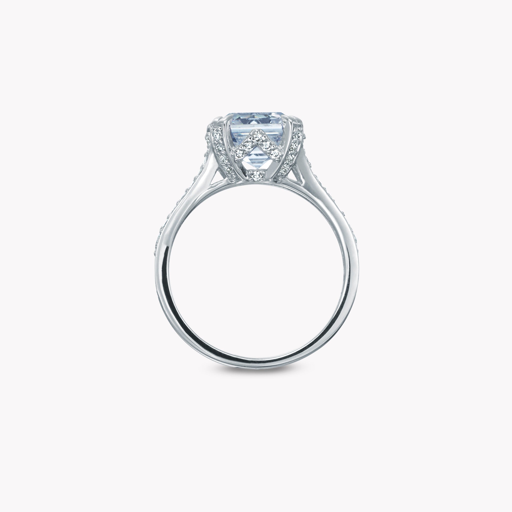 Pave Split Shank Ring