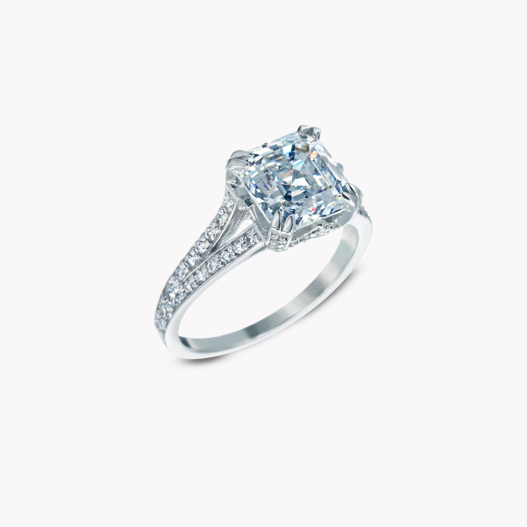 Pave Split Shank Ring