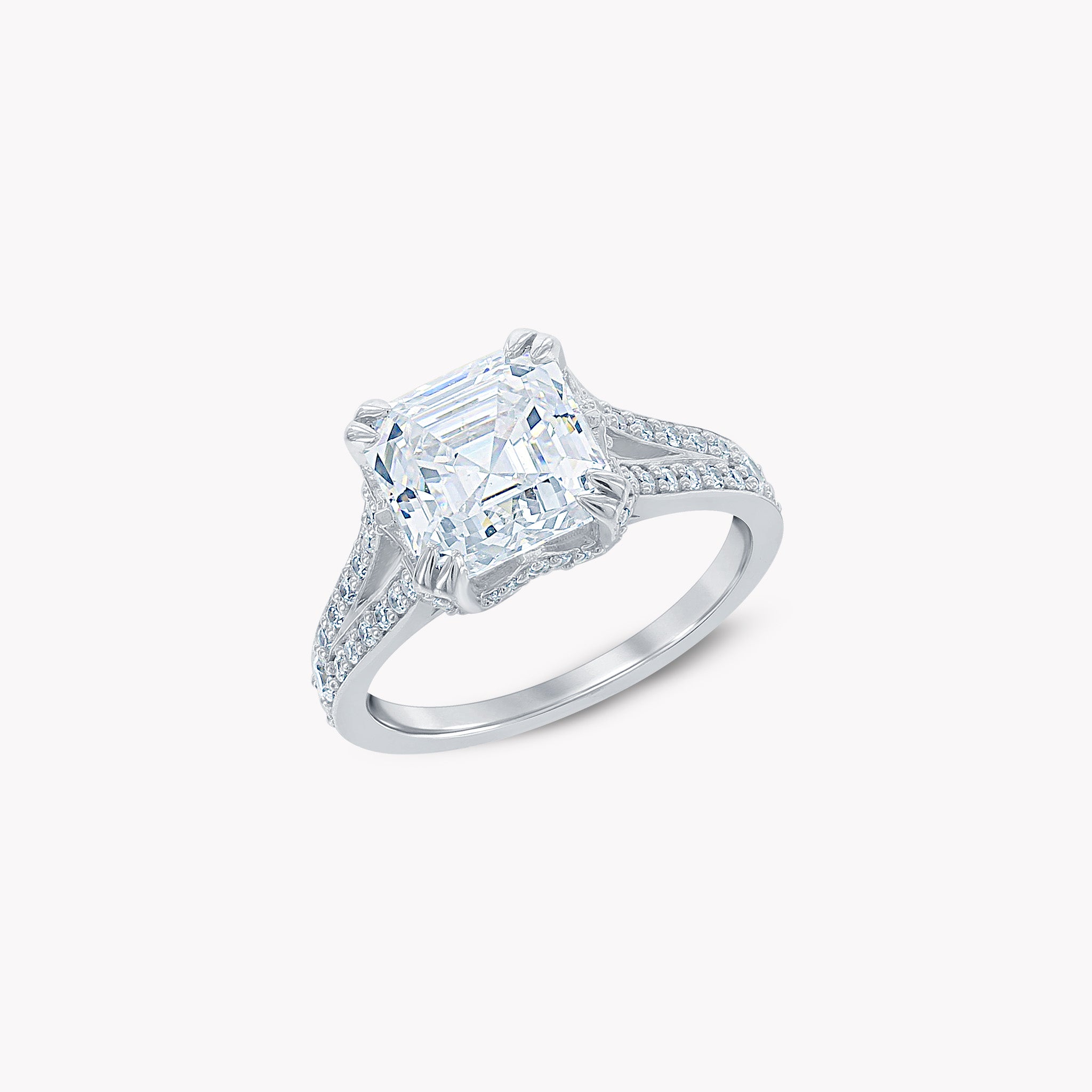 Pave Split Shank Ring