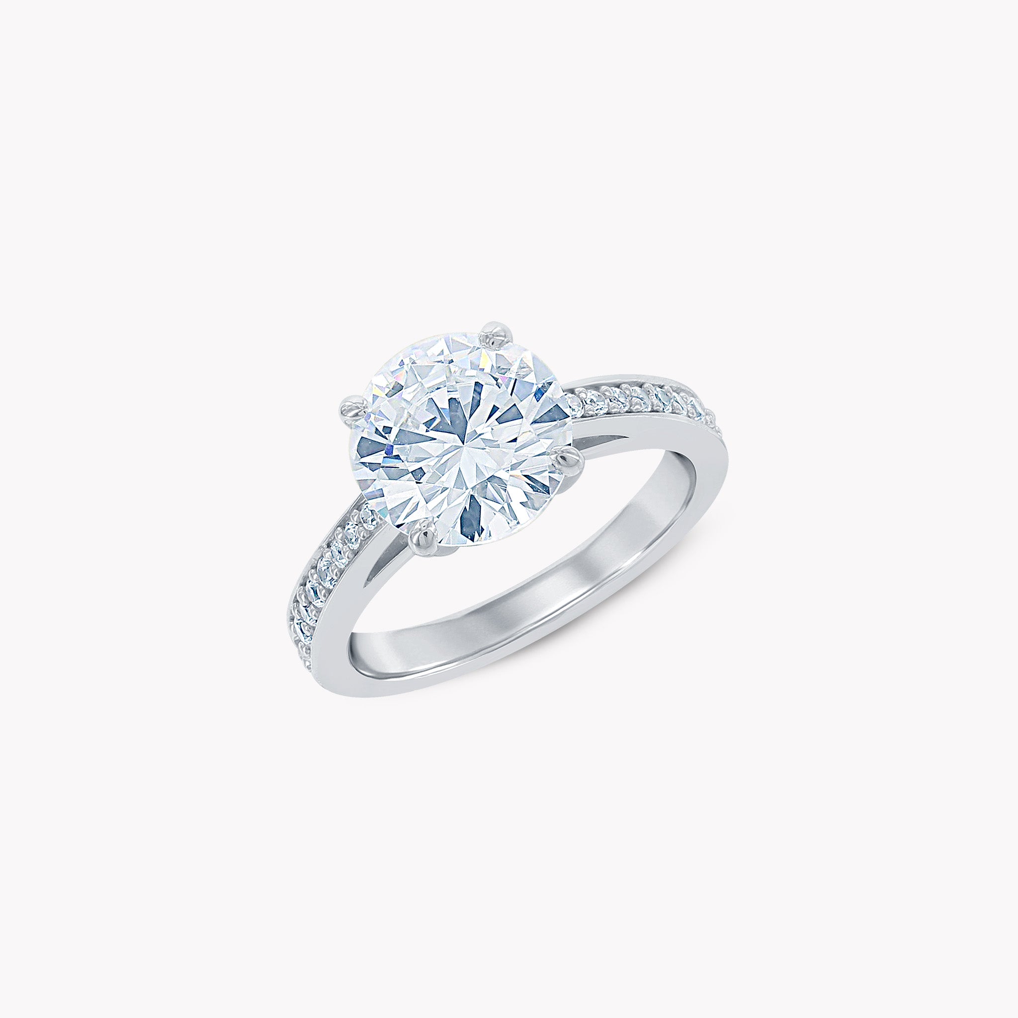 Pave Solitaire Ring