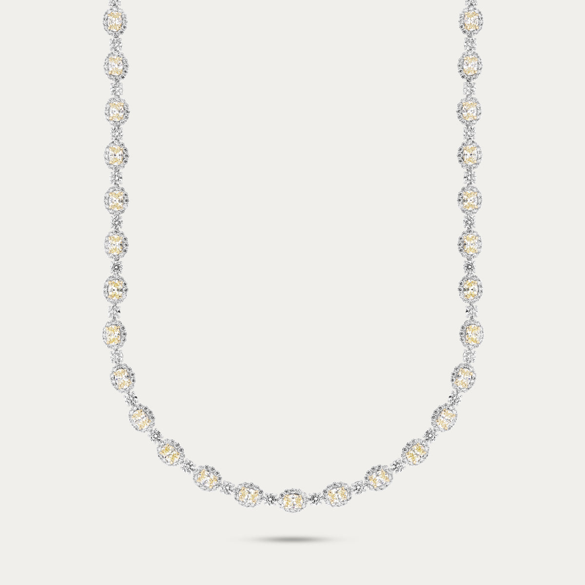 Oval & Round Canary Necklace