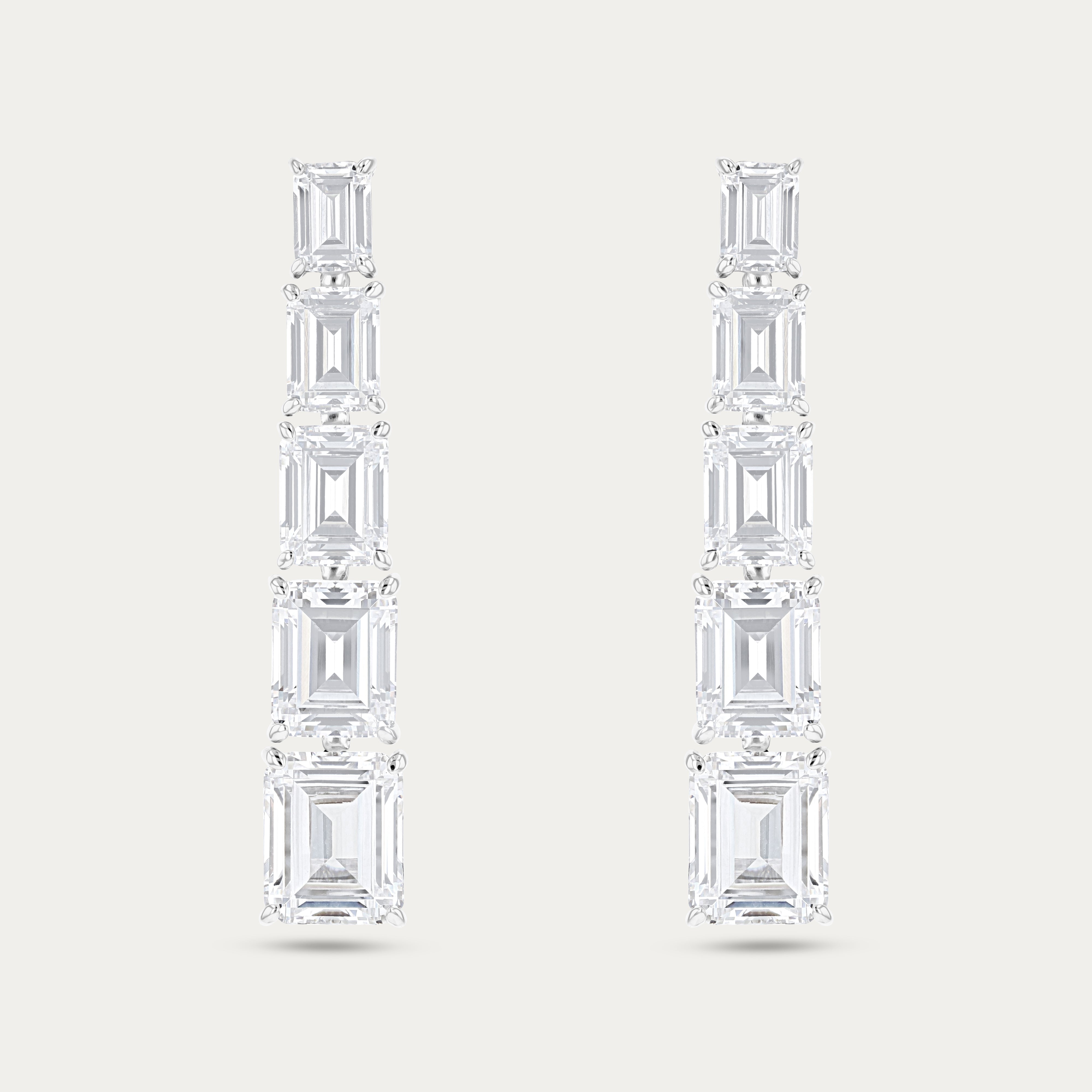 Emerald Step Earrings