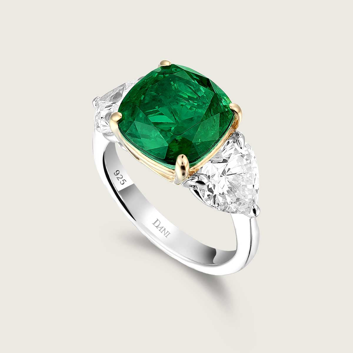 Regal Emerald Bloom Ring