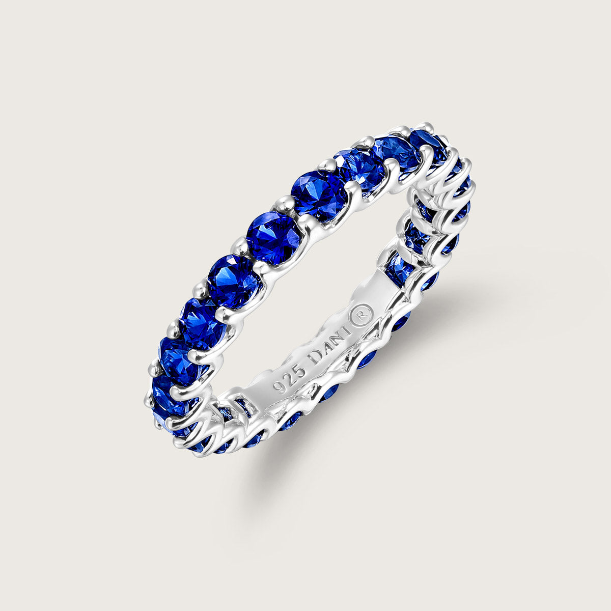 Sapphire Elegance Half Eternity Ring