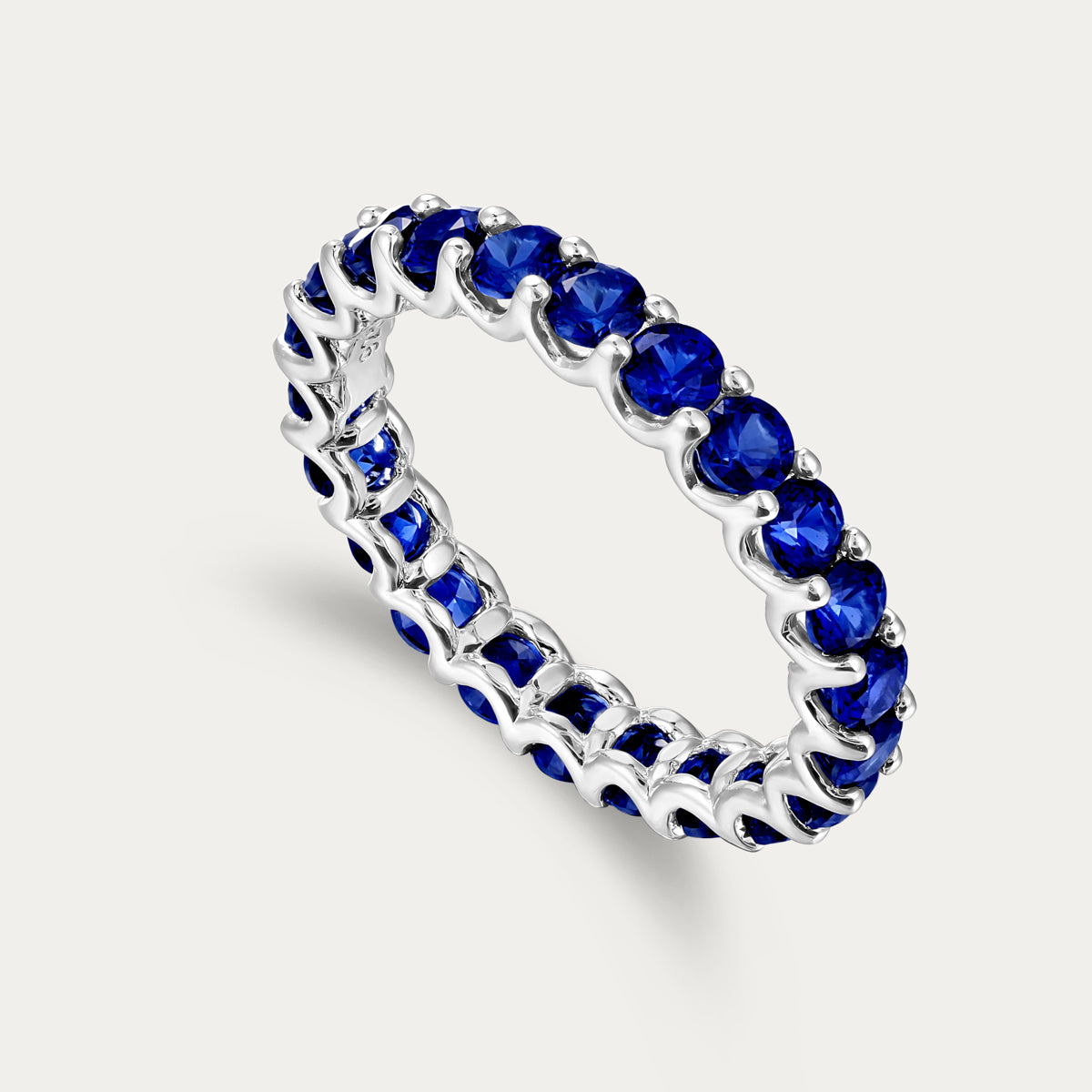 Sapphire Elegance Half Eternity Ring