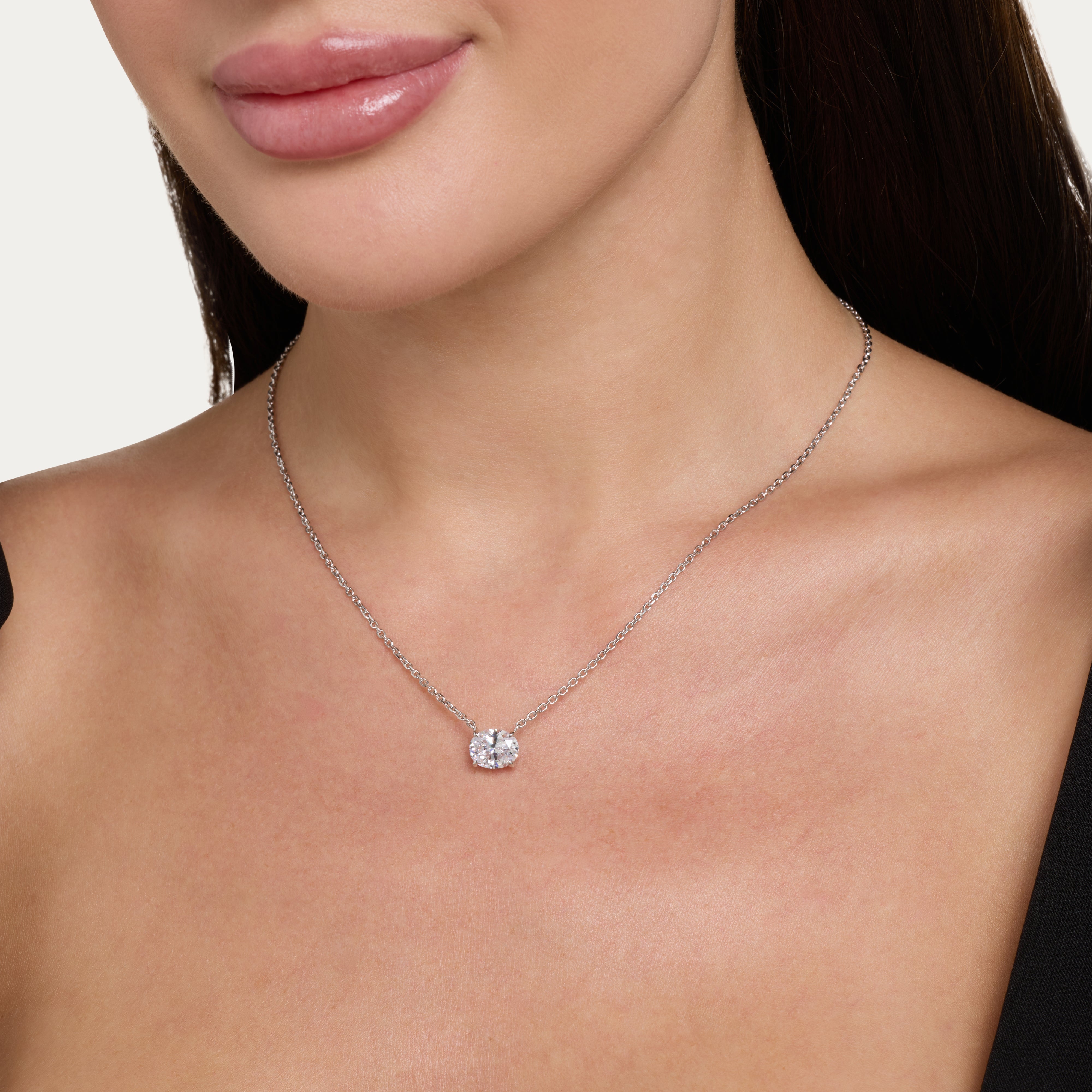 Oval Promise Bridal Pendant