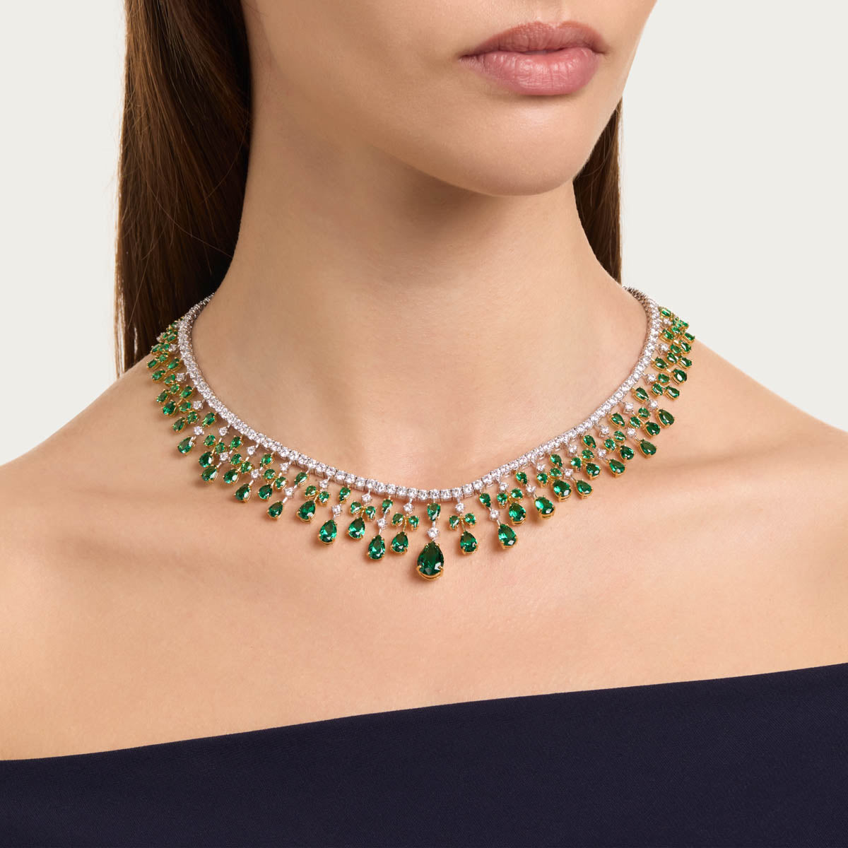 Emerald Teardrop Necklace