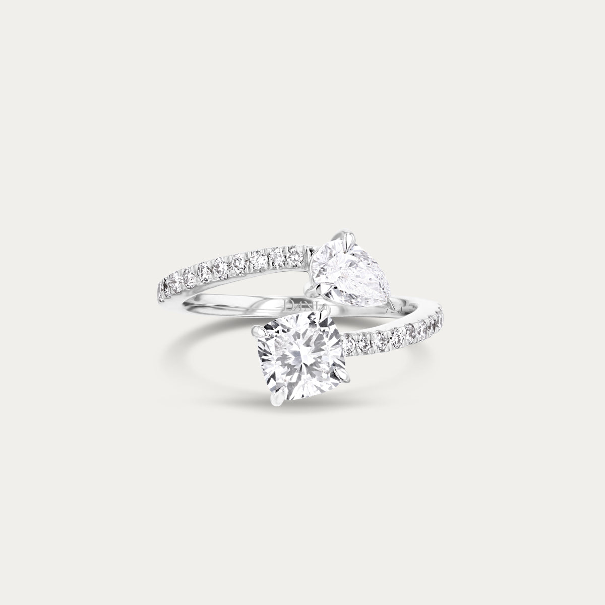 Sophisticated Bypass Lab Grown Diamond Ring