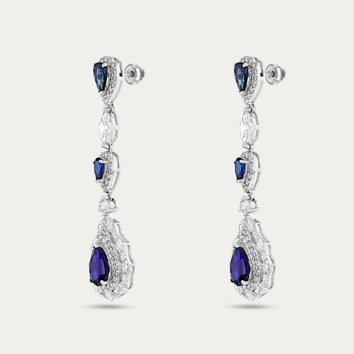 Classic Sapphire Lab Grown Diamond Earrings