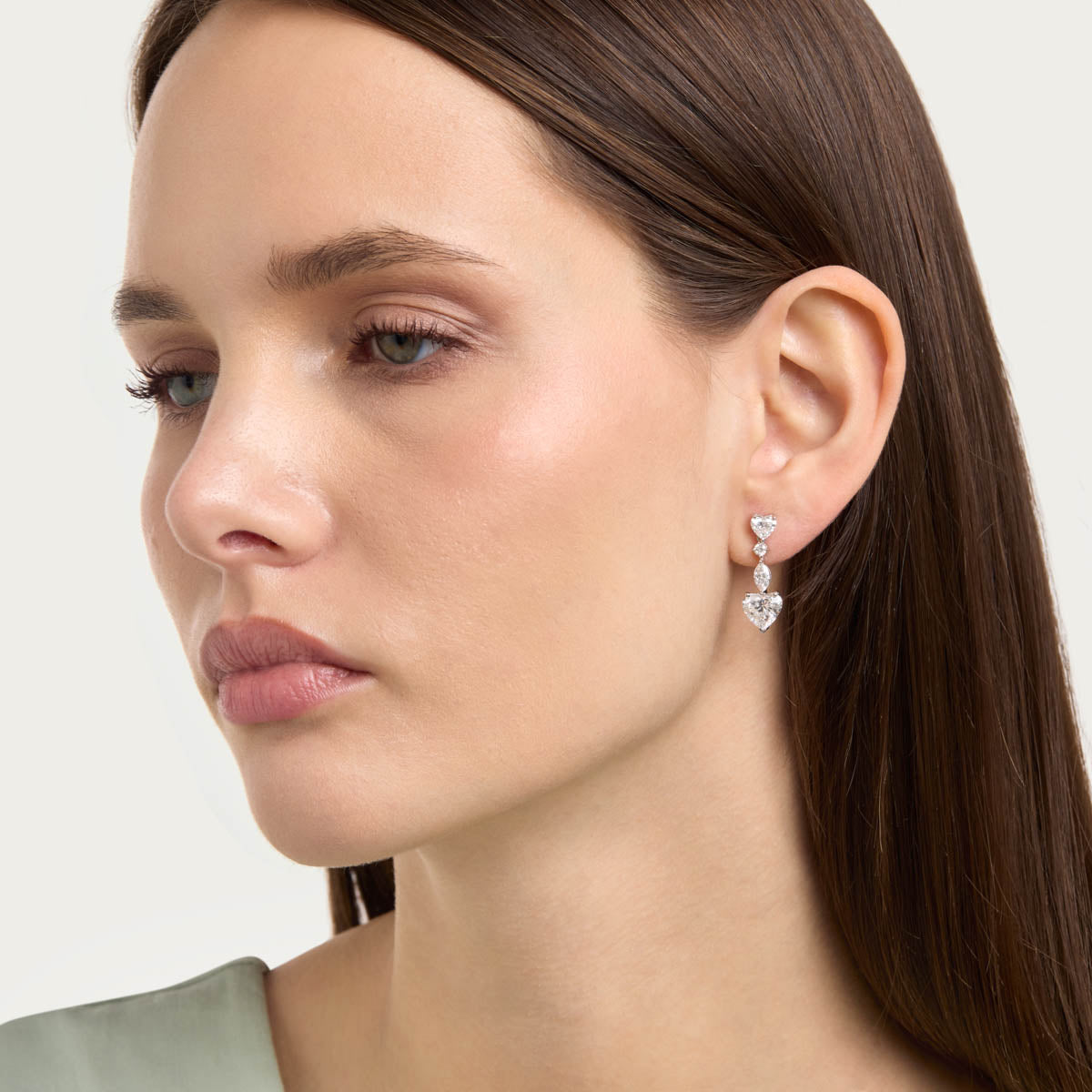 Refined Heart Lab Grown Diamond Earrings