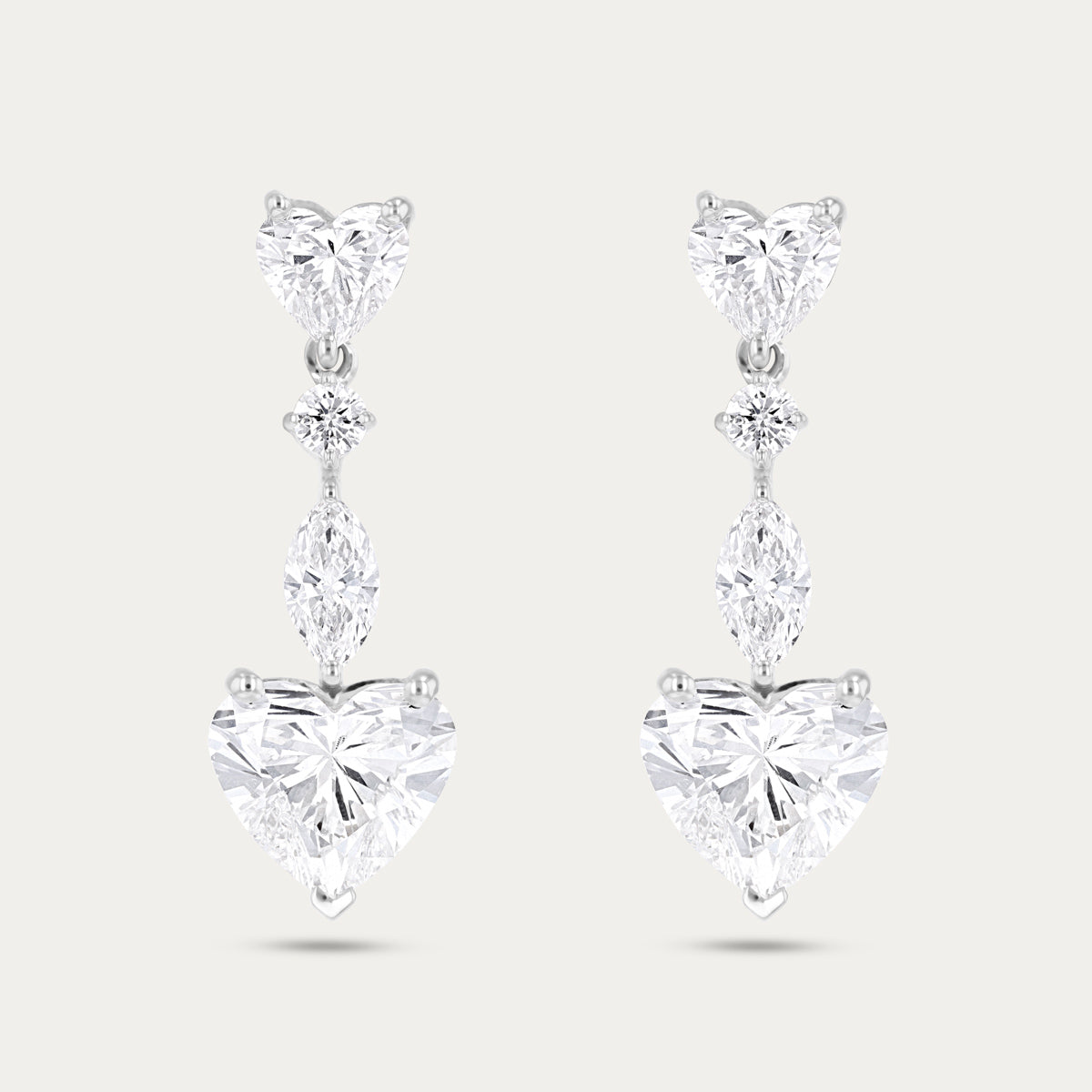 Refined Heart Lab Grown Diamond Earrings
