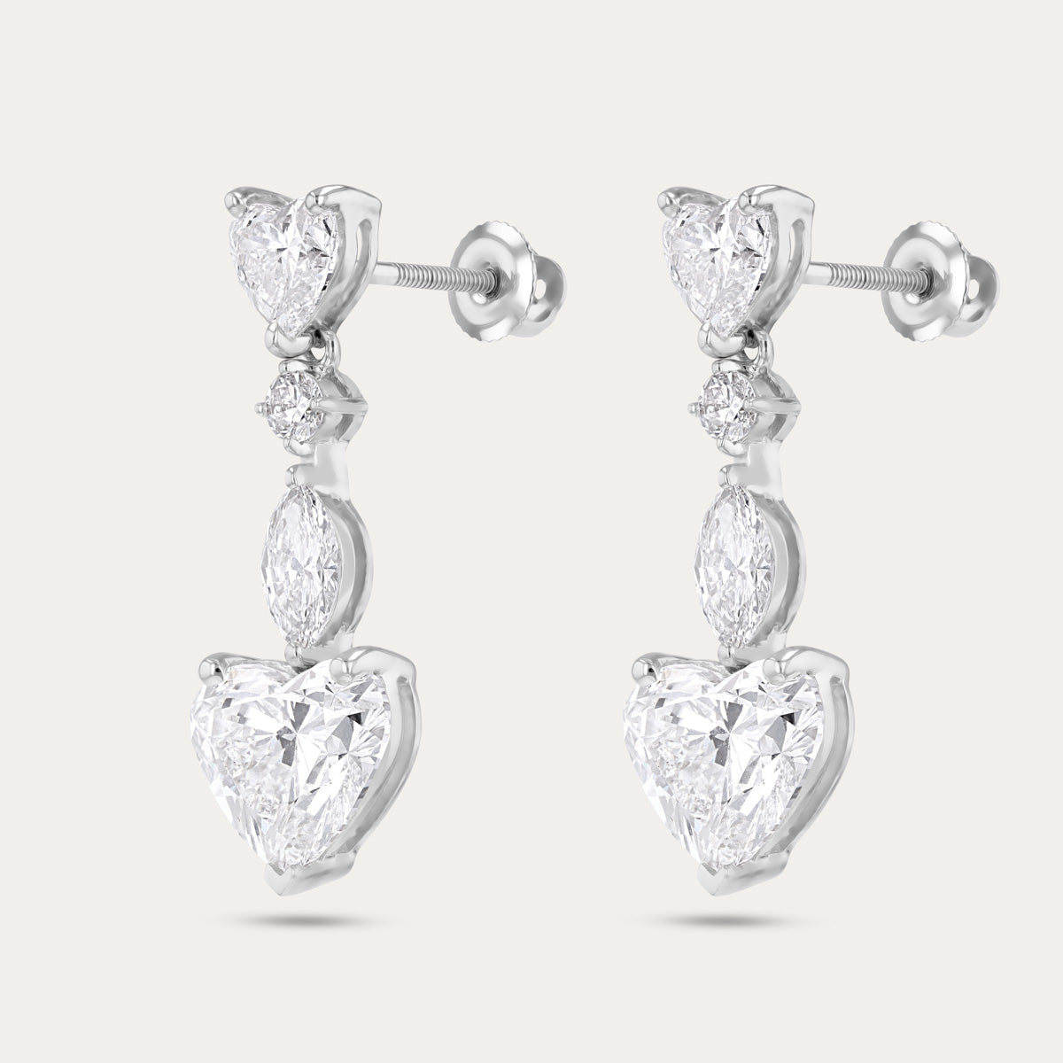 Refined Heart Lab Grown Diamond Earrings