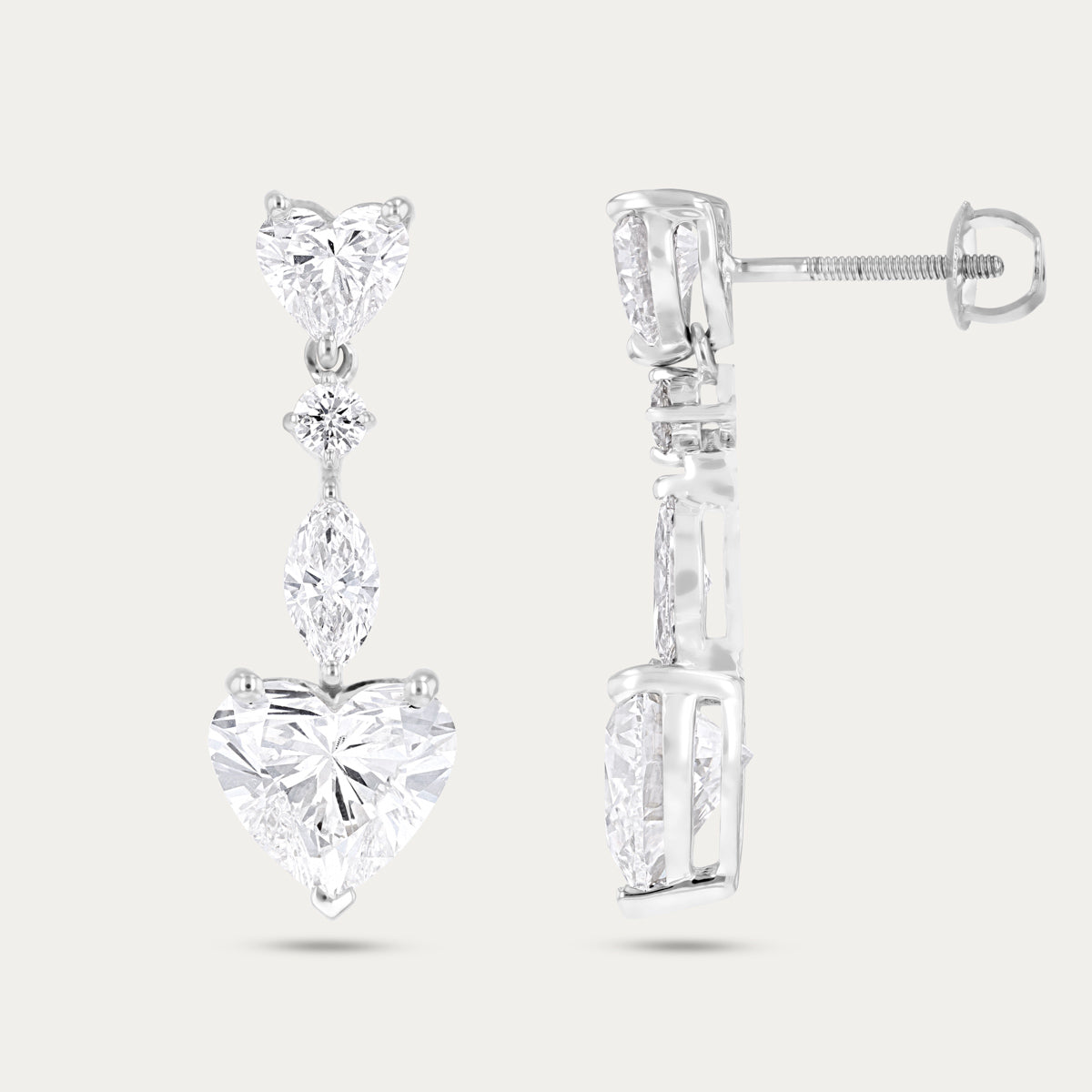 Refined Heart Lab Grown Diamond Earrings