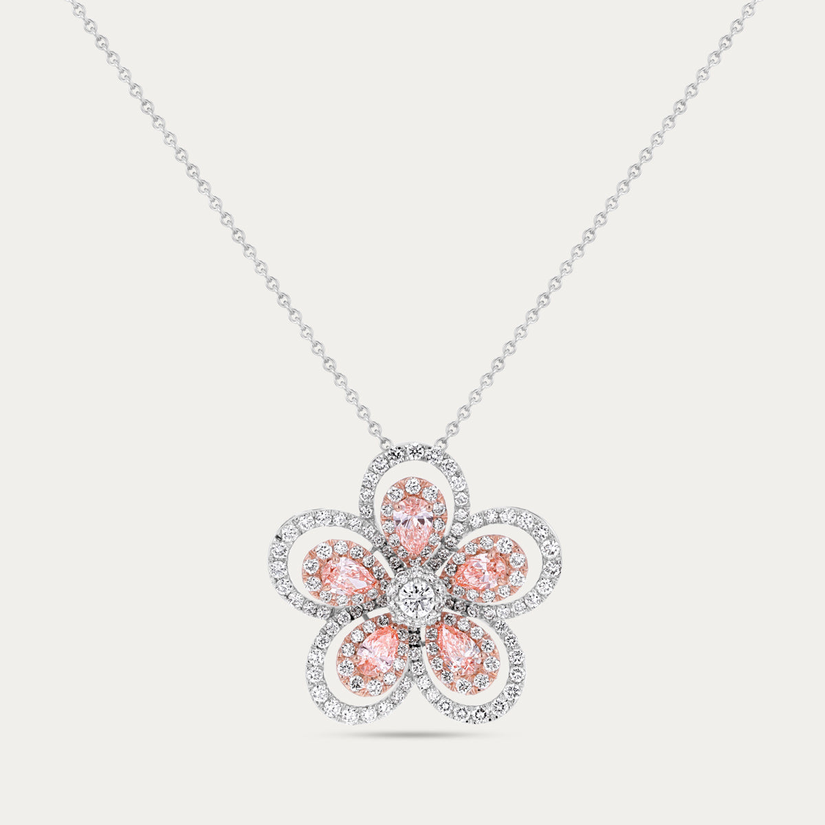 Floral Grace Lab Grown Diamond Pendant