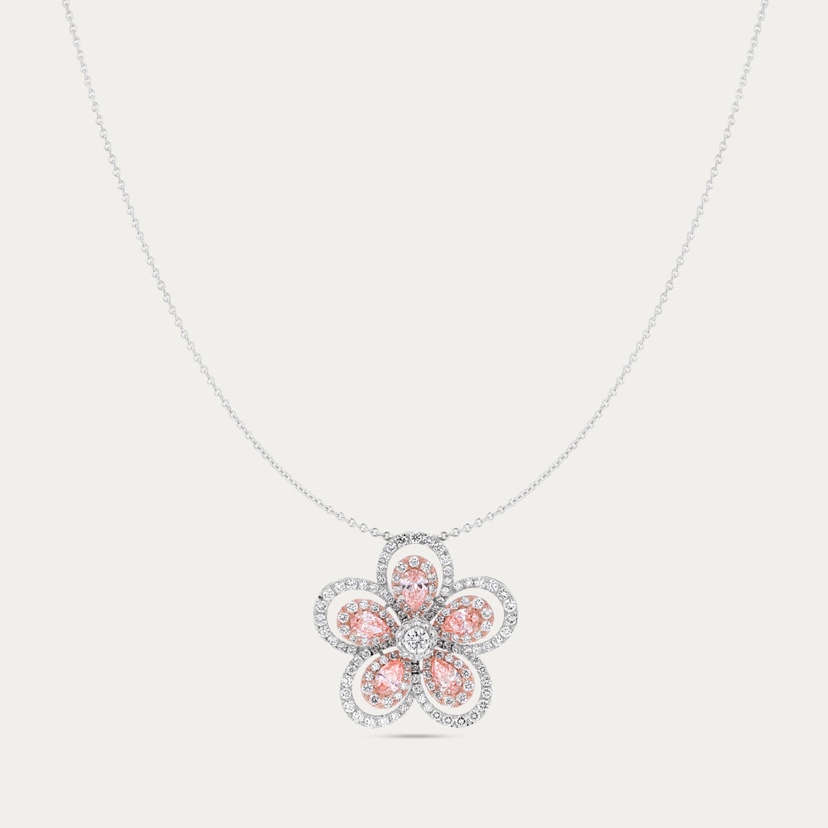Floral Grace Lab Grown Diamond Pendant