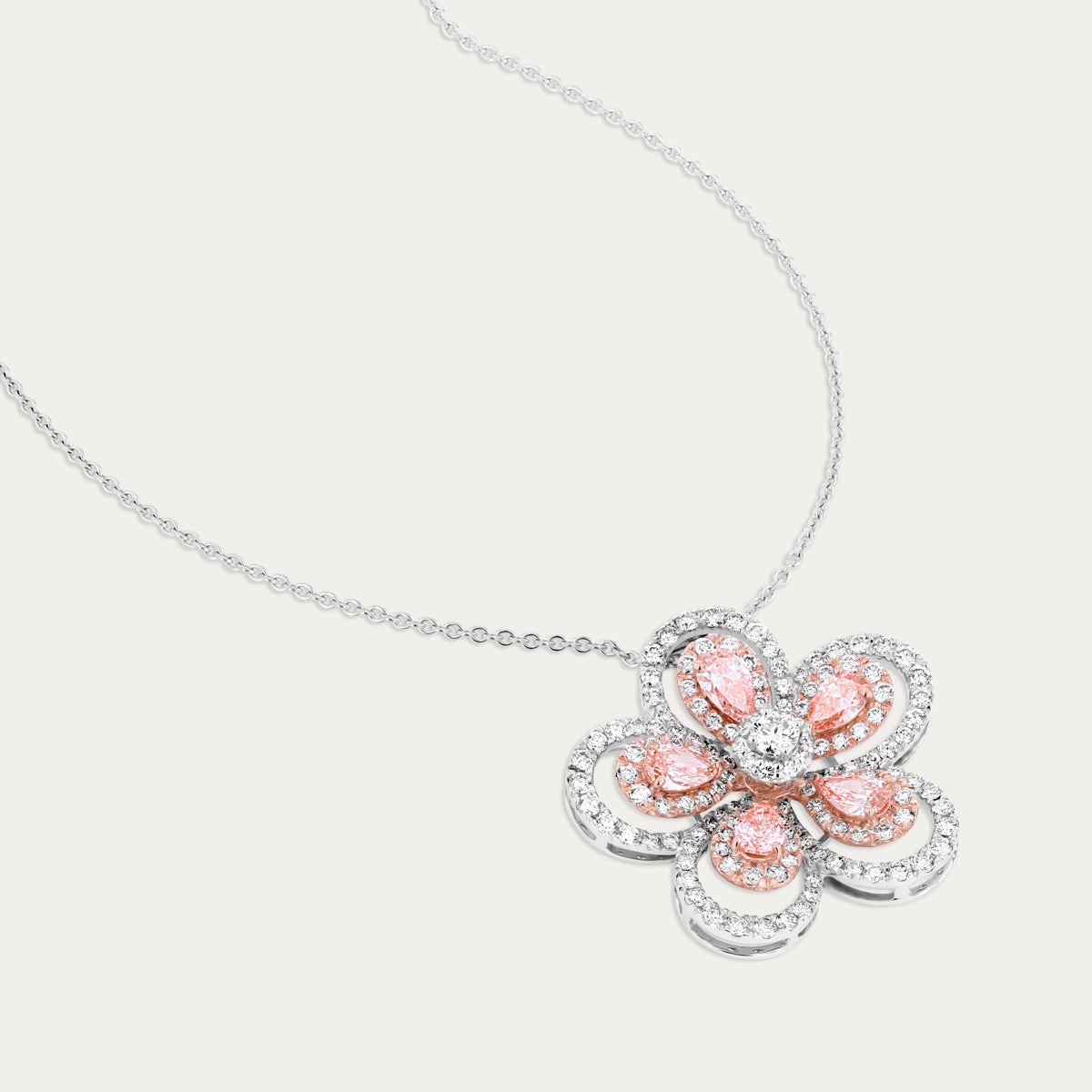 Floral Grace Lab Grown Diamond Pendant