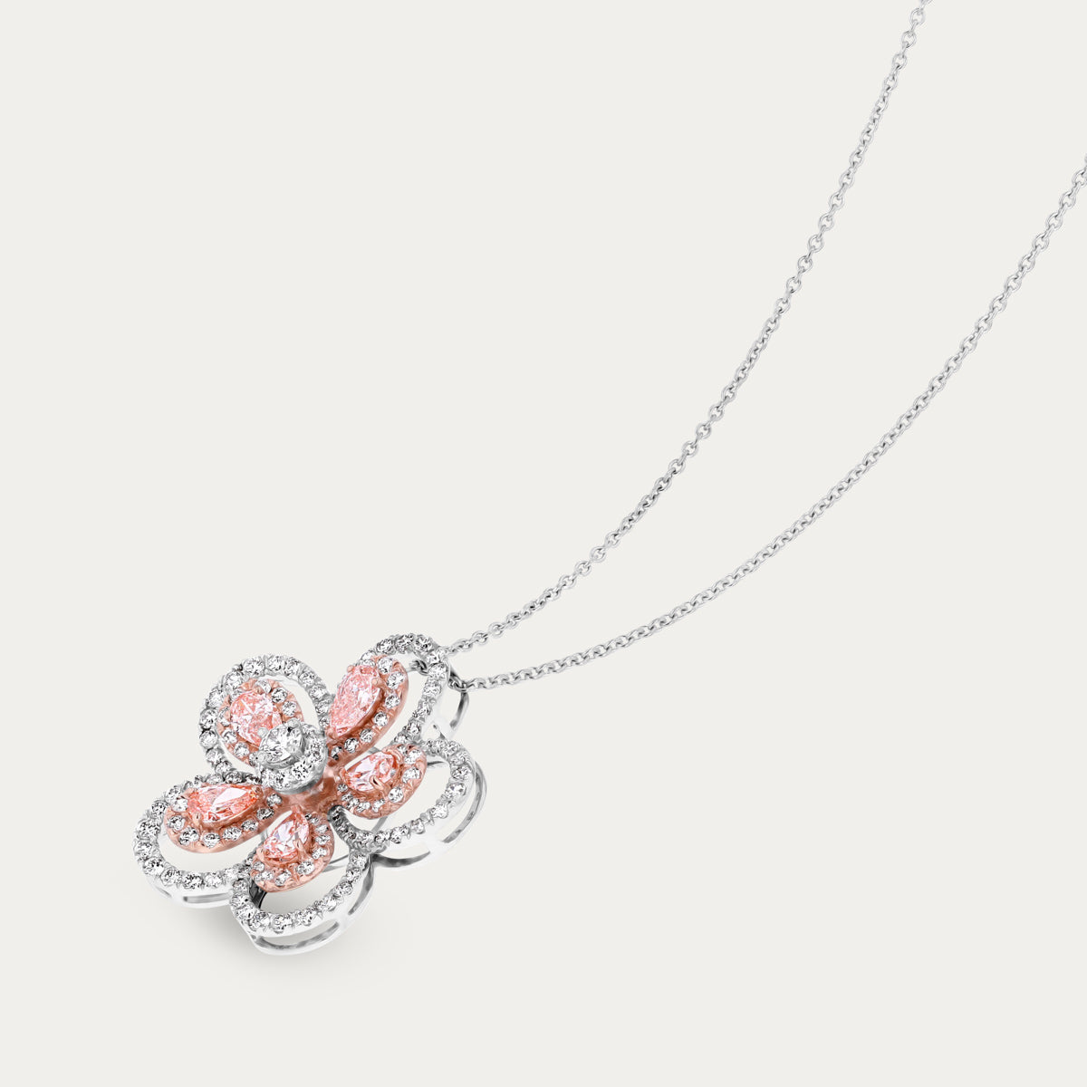 Floral Grace Lab Grown Diamond Pendant