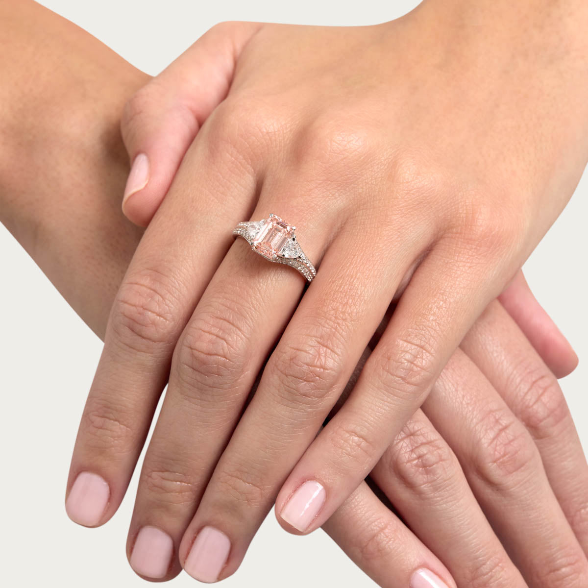 Timeless Emerald Lab Grown Diamond Ring