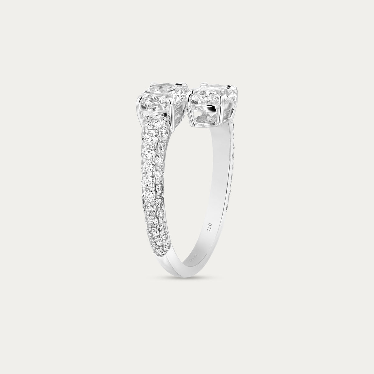 Modern Oval Lab Grown Diamond Ring