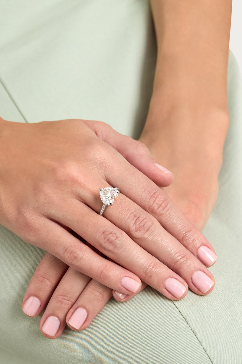 Refined Heart Lab Grown Diamond Ring