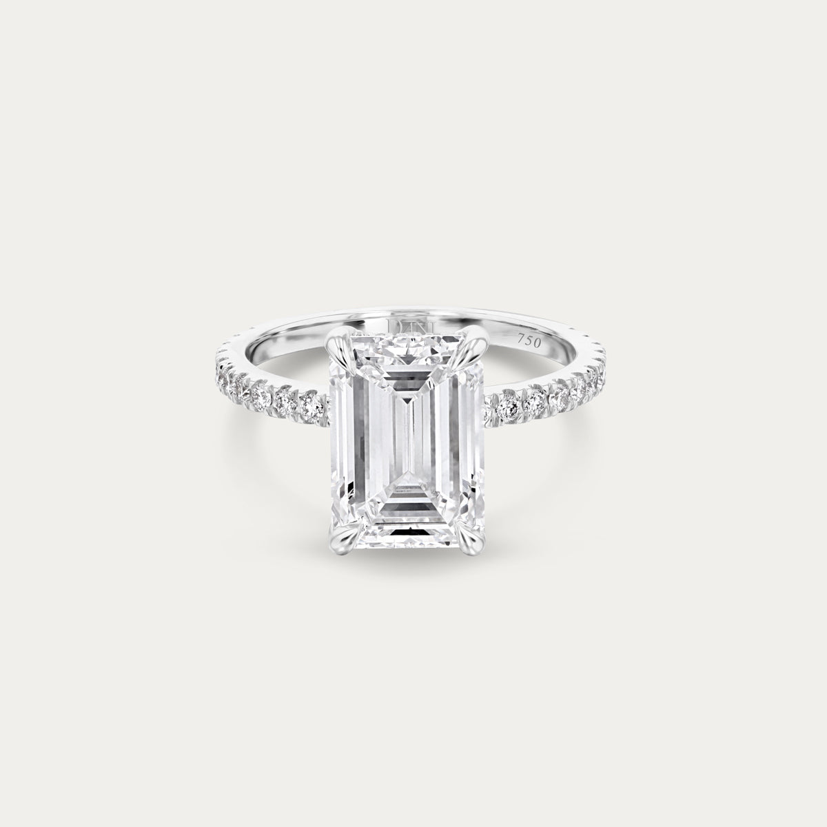 Classic Emerald Lab Grown Diamond Ring
