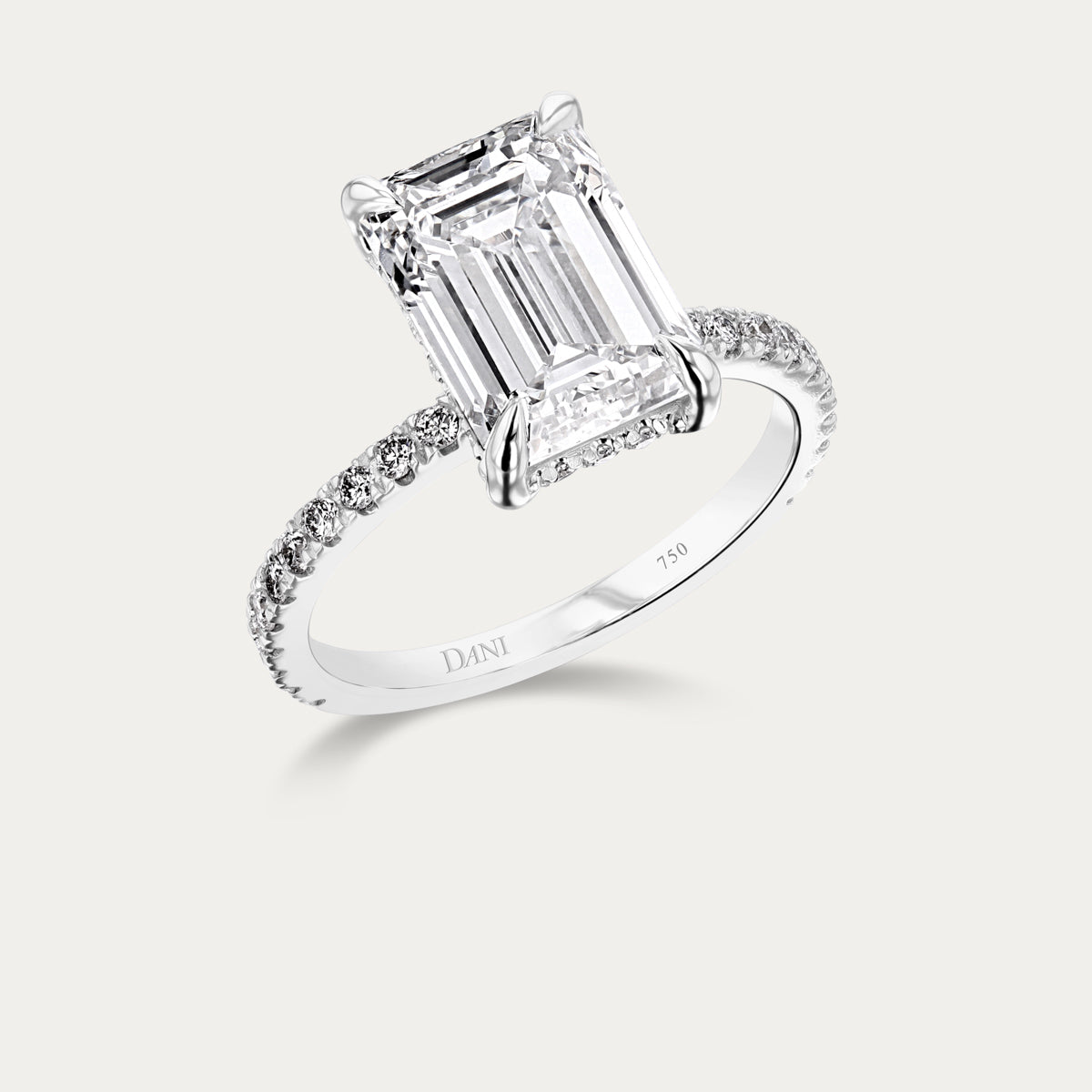 Classic Emerald Lab Grown Diamond Ring