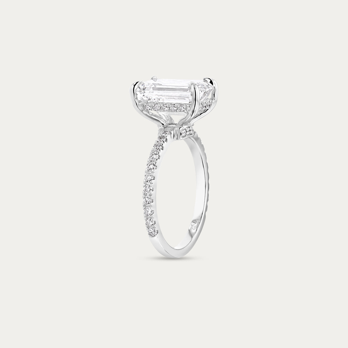 Classic Emerald Lab Grown Diamond Ring