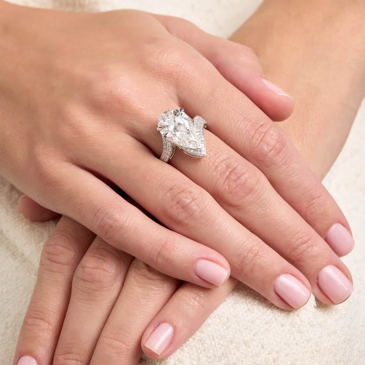 Signature Pear Lab Grown Diamond Ring