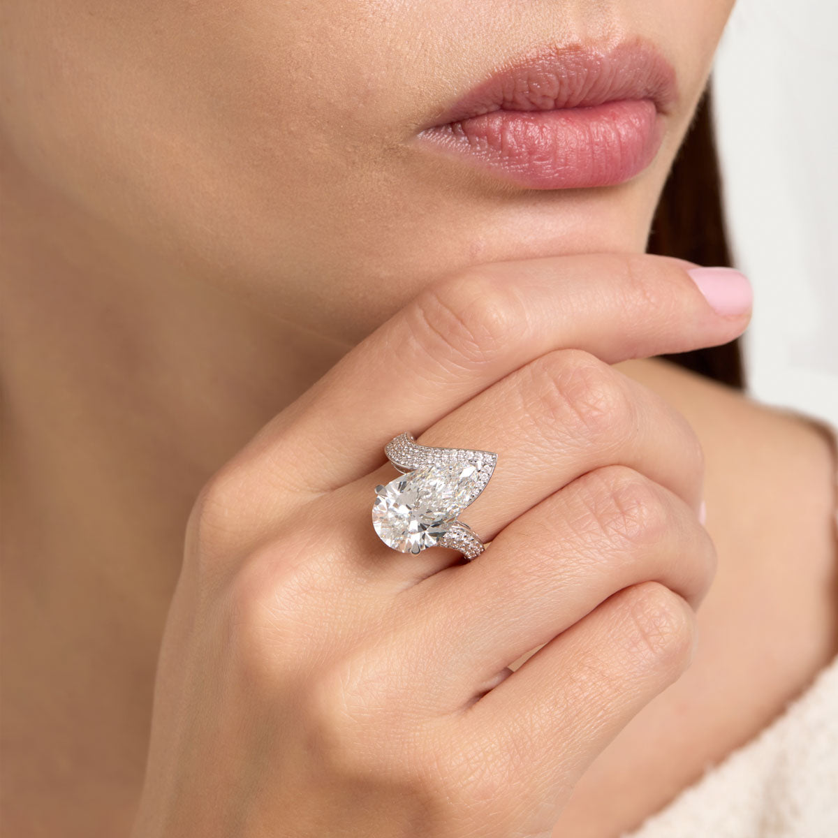 Signature Pear Lab Grown Diamond Ring