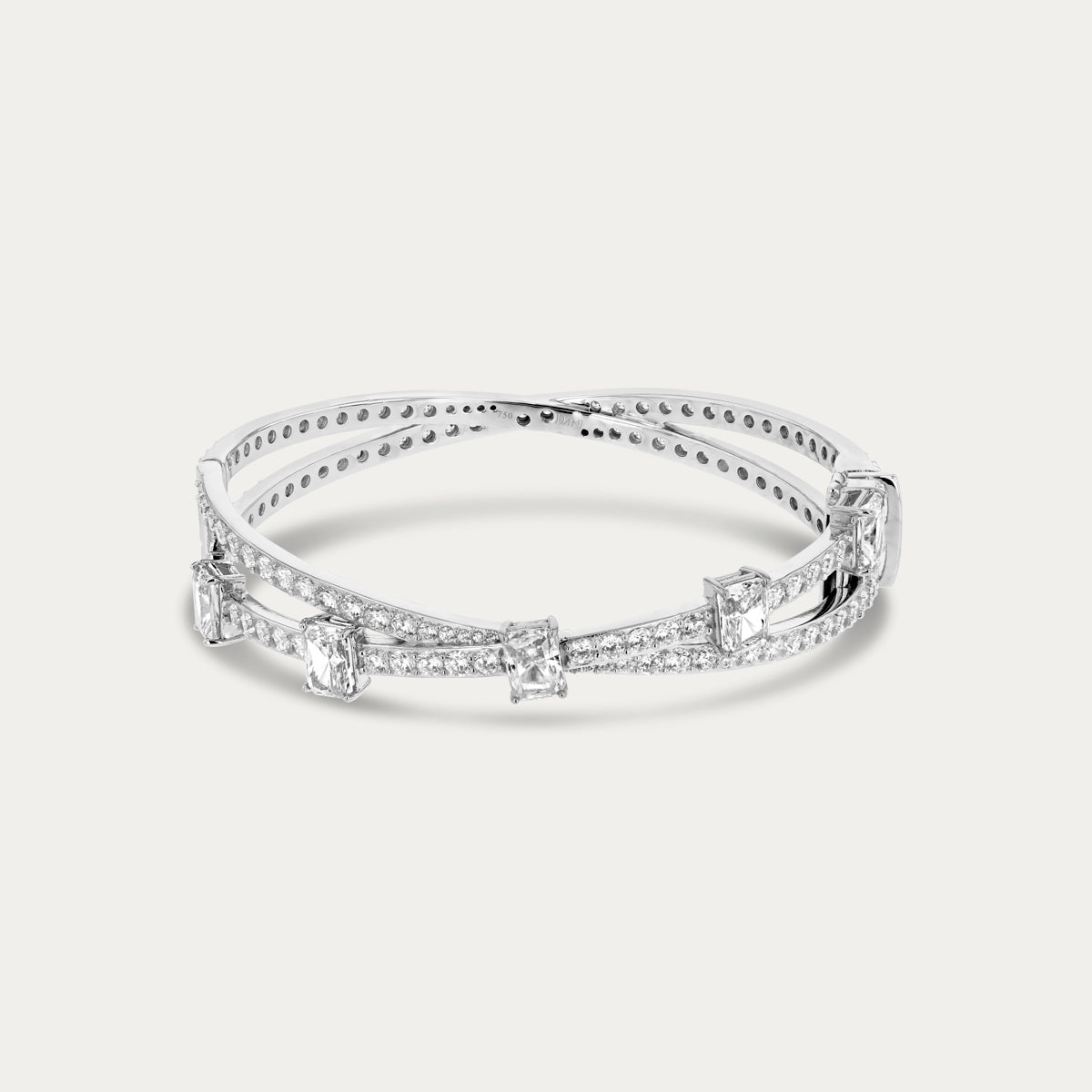 Princess-Cut Station Bangle