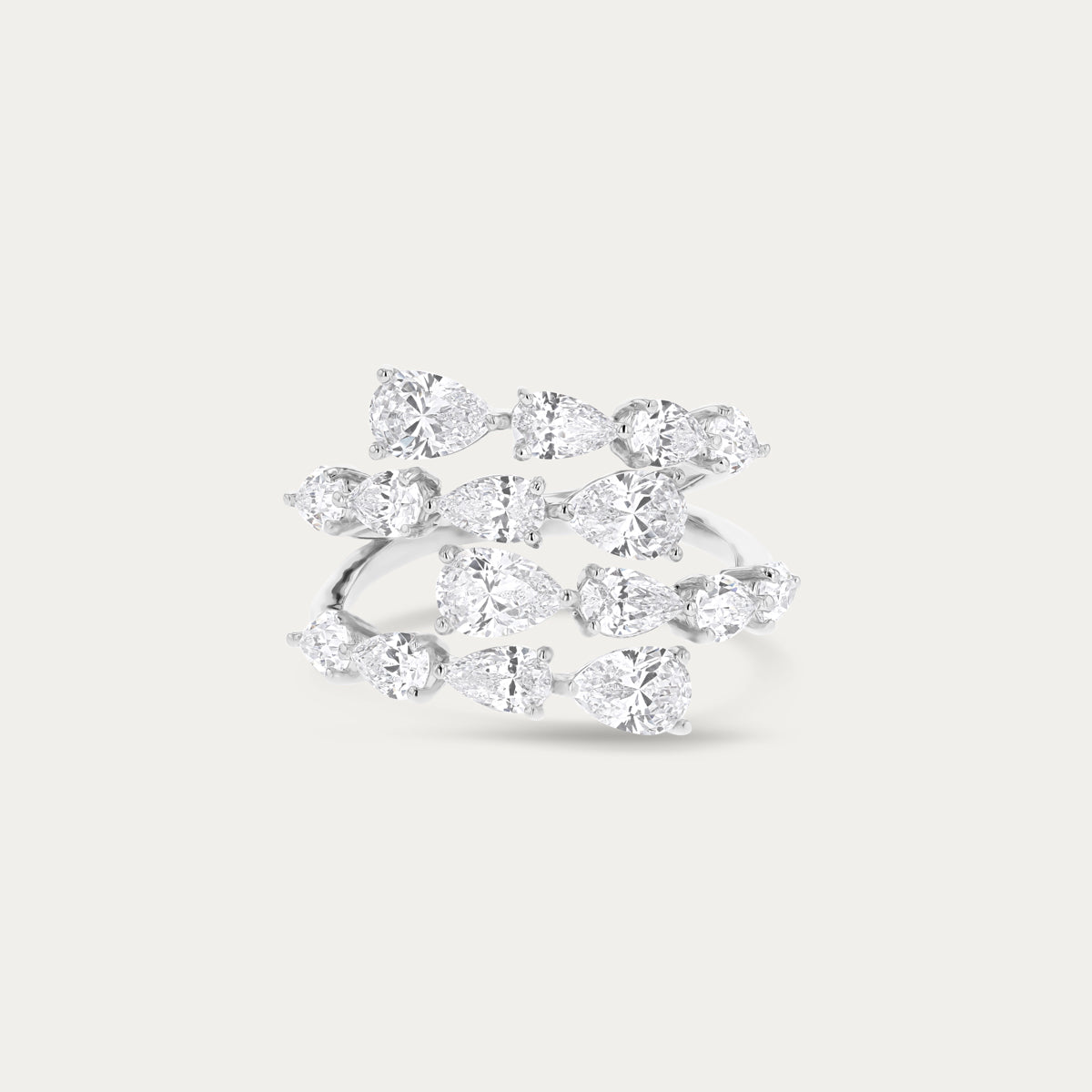 Multi-Layered Pear Ring