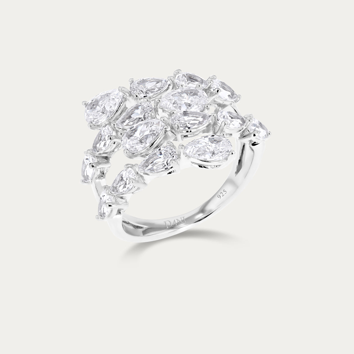 Multi-Layered Pear Ring