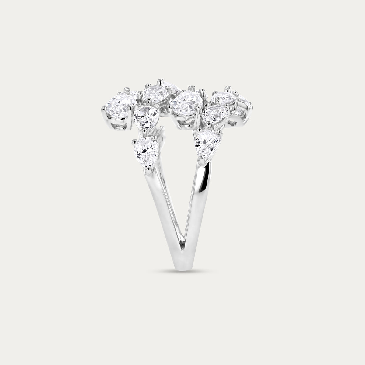 Multi-Layered Pear Ring