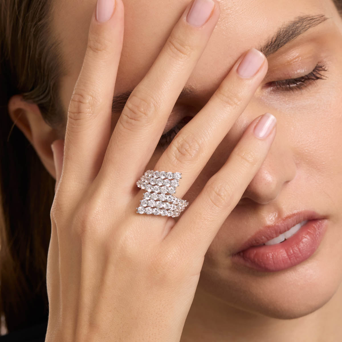 Chevron Pavé Ring