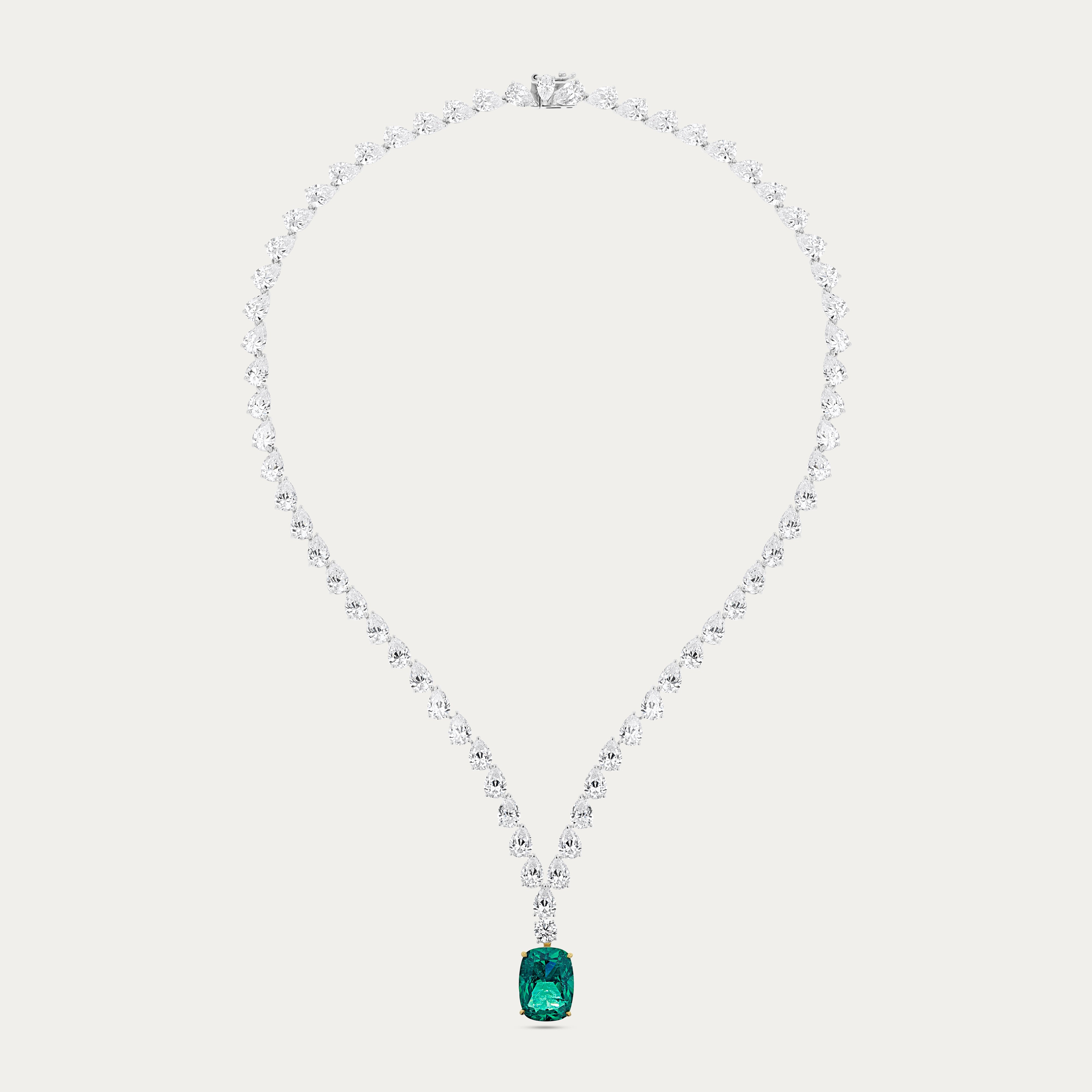 Emerald Glow Tennis Necklace