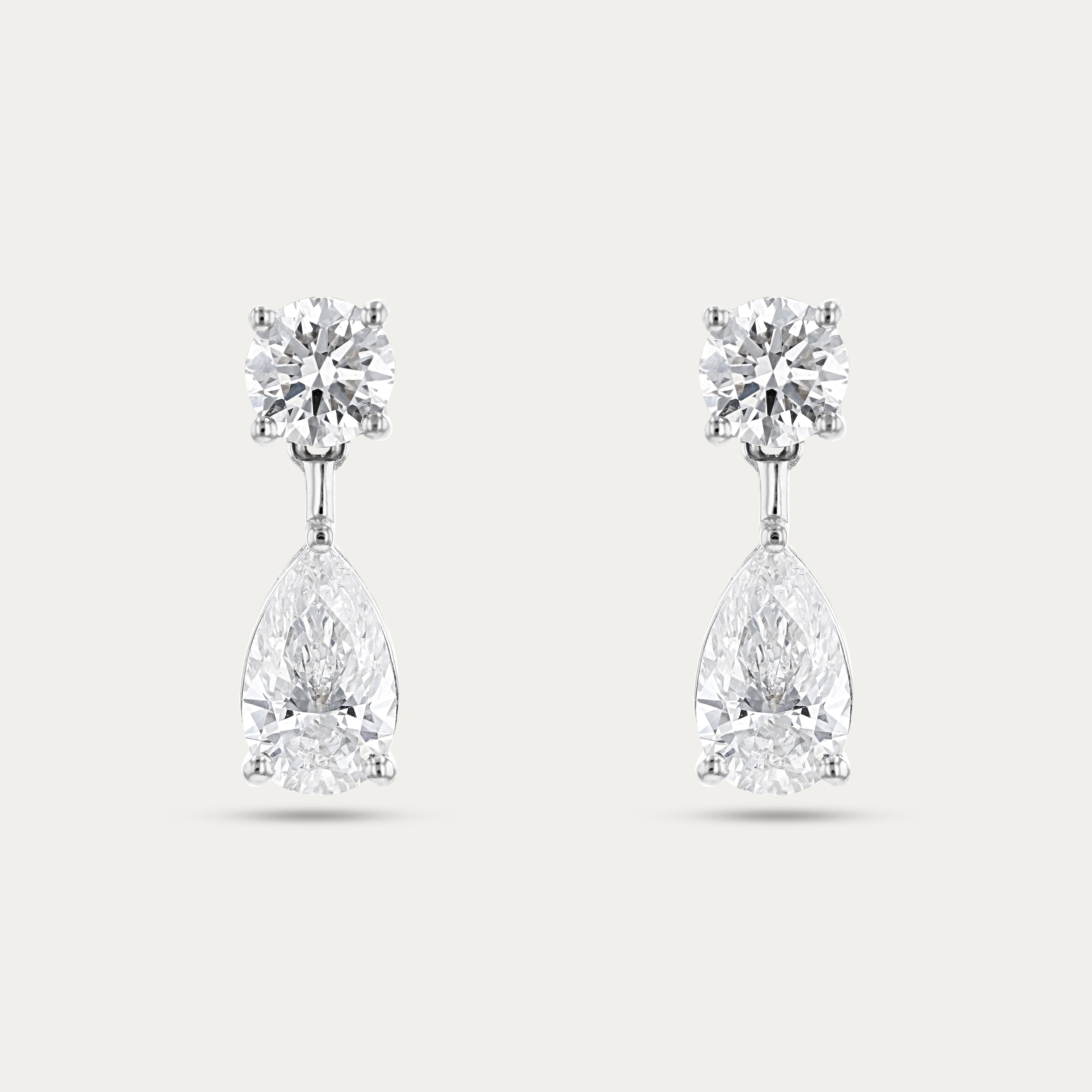 Refined Tear-Drop Lab Grown Diamond Earrings