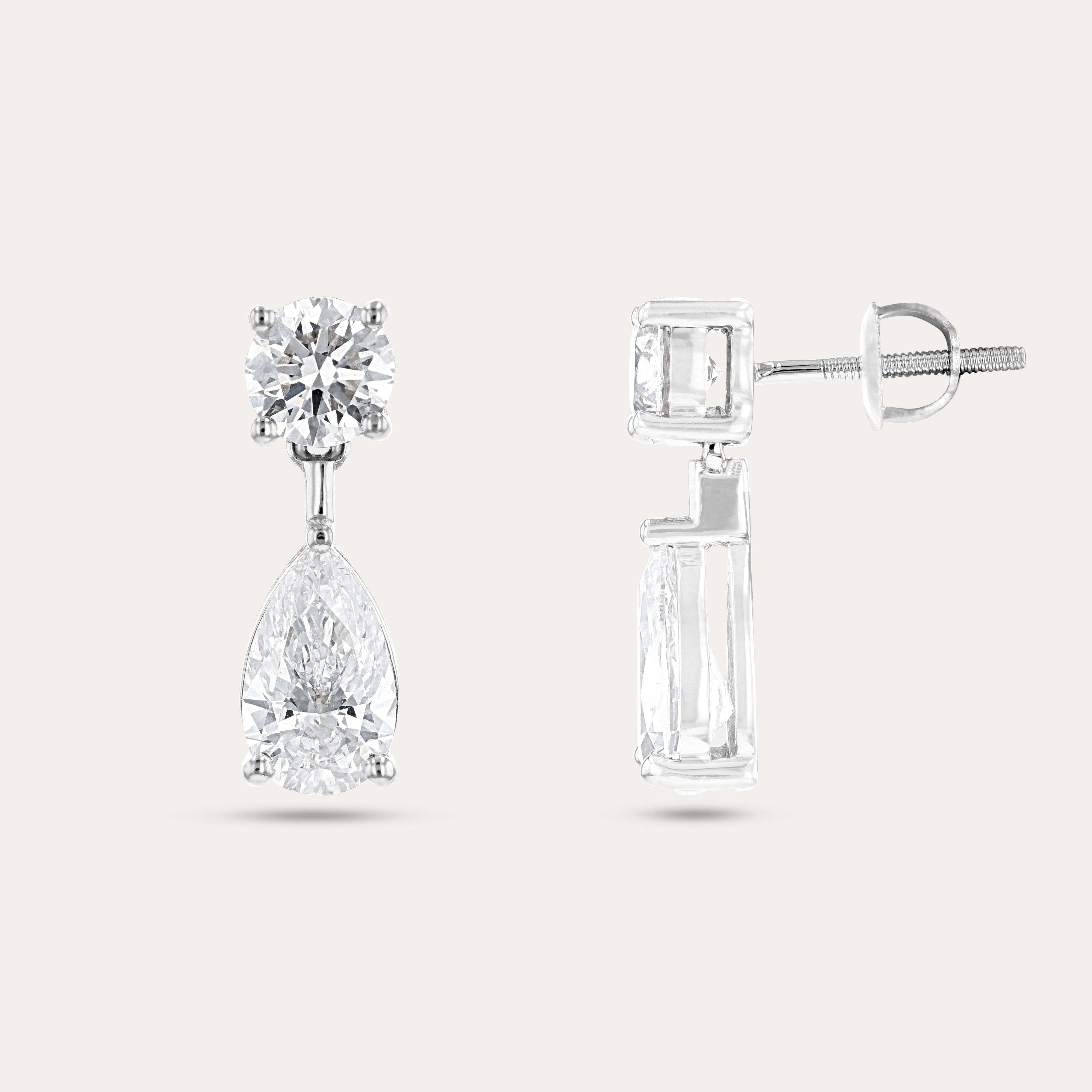 Refined Tear-Drop Lab Grown Diamond Earrings
